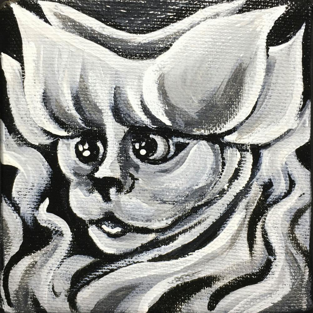 Cat Creature Black and White