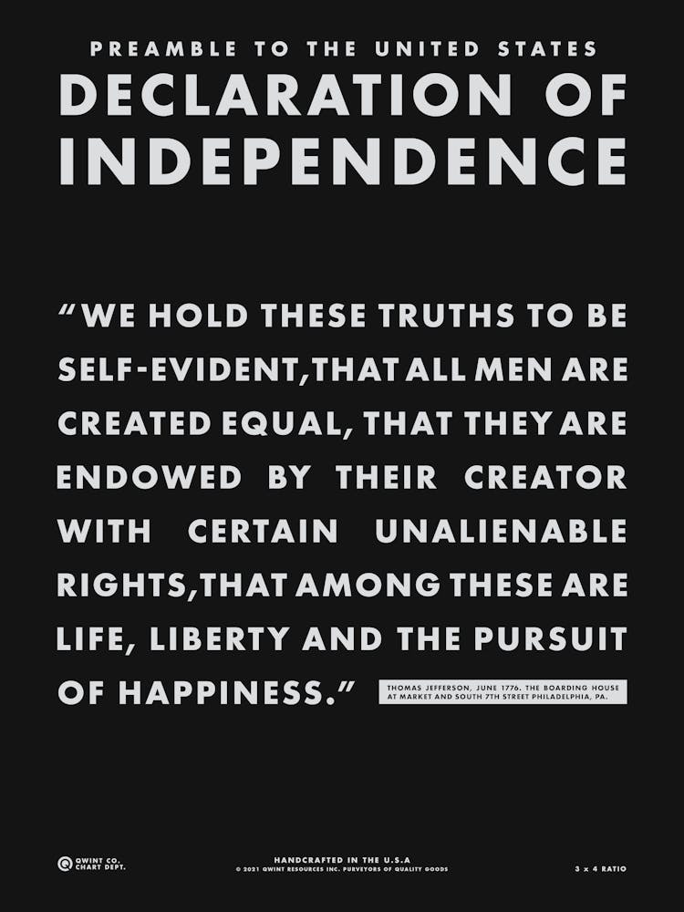 Declaration Of Independence Preamble
