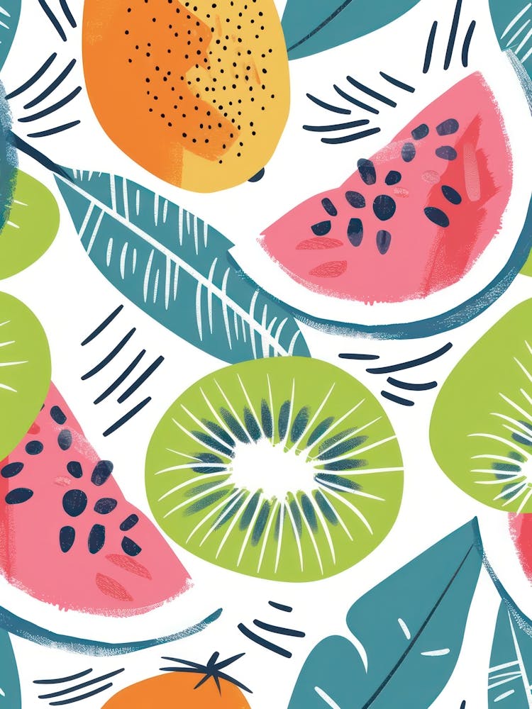 Kiwi Close Up Illustration 1
