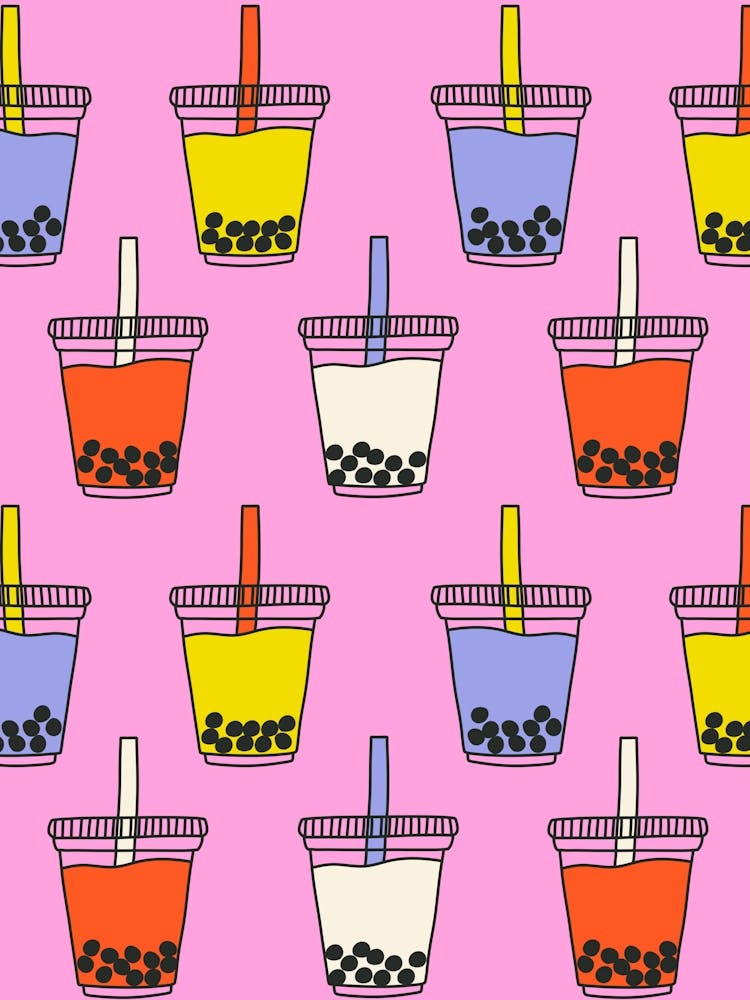 Girls Bubble Tea Break Bold Colors Teen