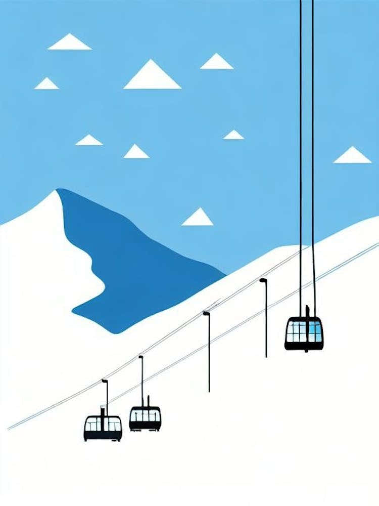 Mont Sainte Anne, Canada Minimal Skiing Poster