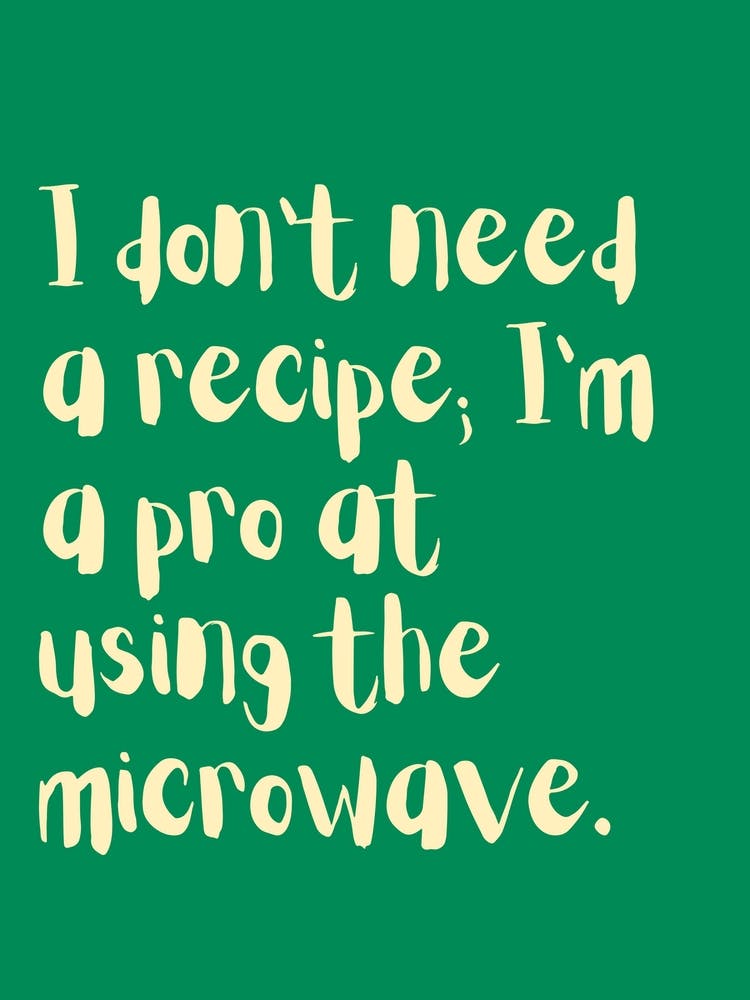 Microwave Pro Green Kitchen Typography