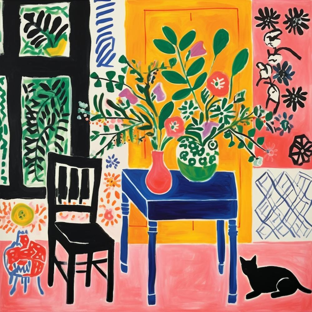Cat In A Vase