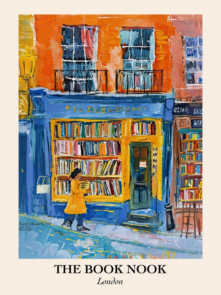 London Bücherecke Buchladen 4 Poster