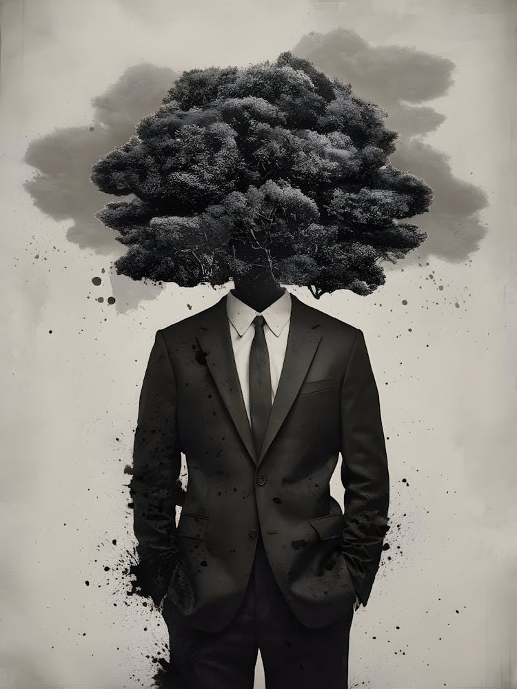 Man With A Tree On His Head