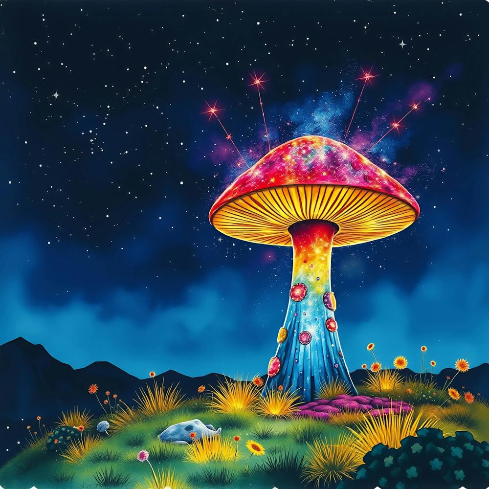 Mushroom In The Night Sky 3