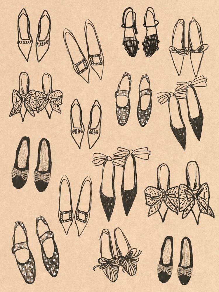 Line art Shoes
