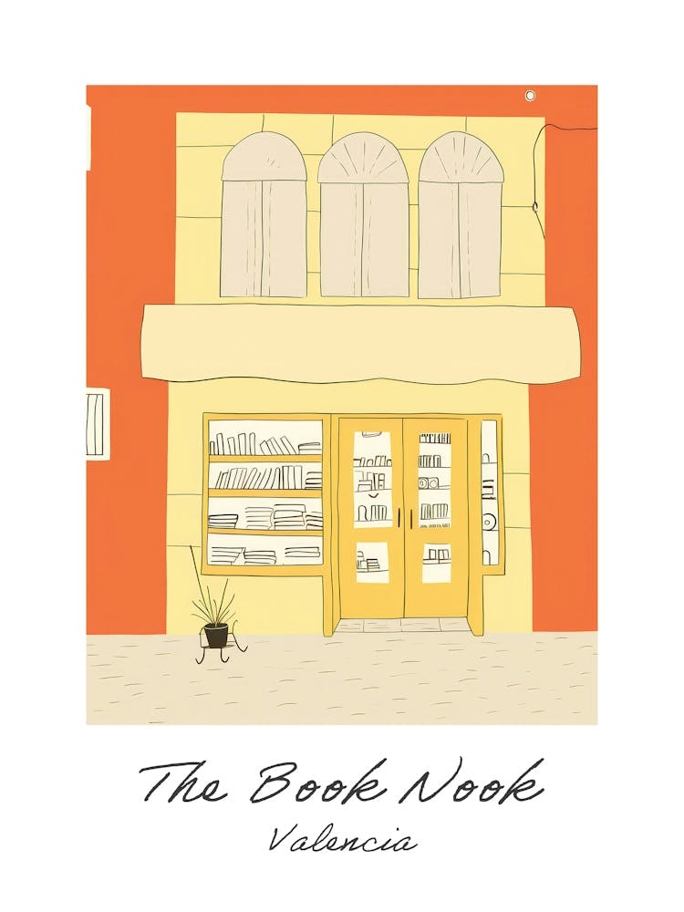 Valencia The Book Nook Pastel Colours 3 Poster