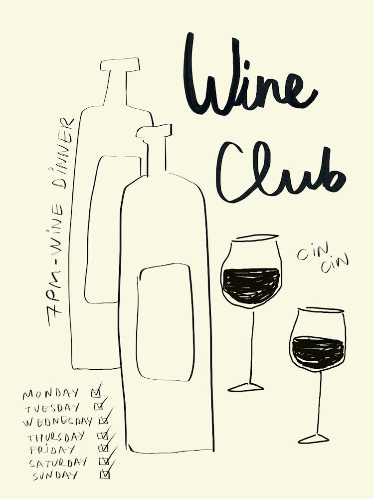 Wine Club Kitchen Wall