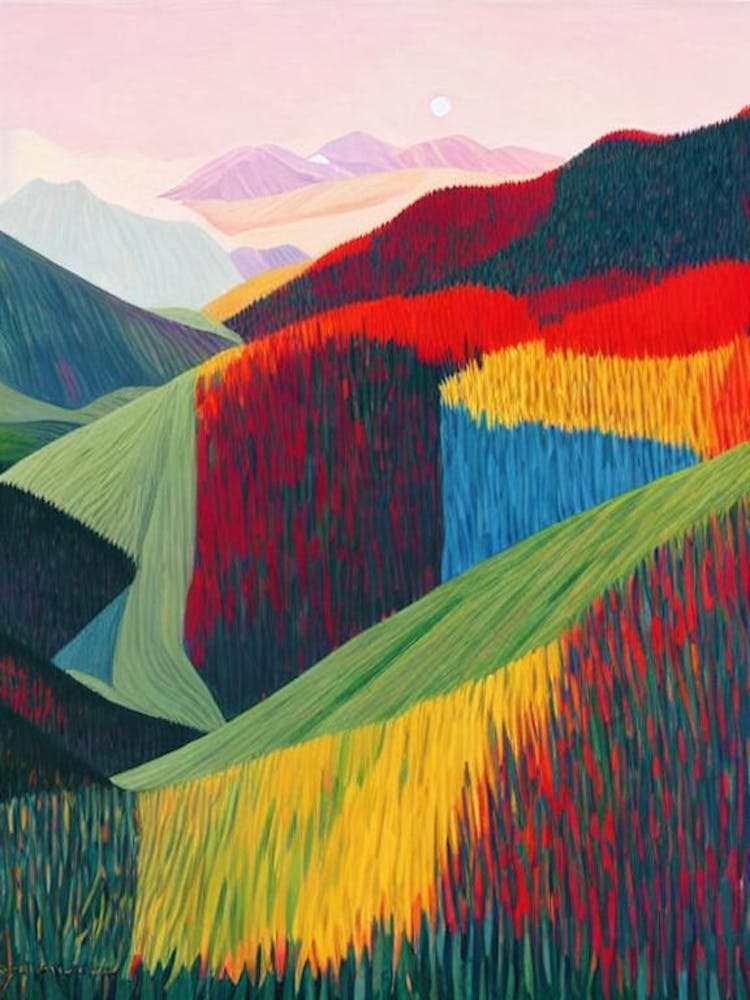 Fiordland National Park New Zealand Abstract Colourful