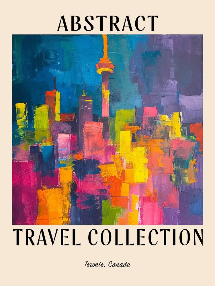 Abstract Travel Collection Poster Toronto Canada 1