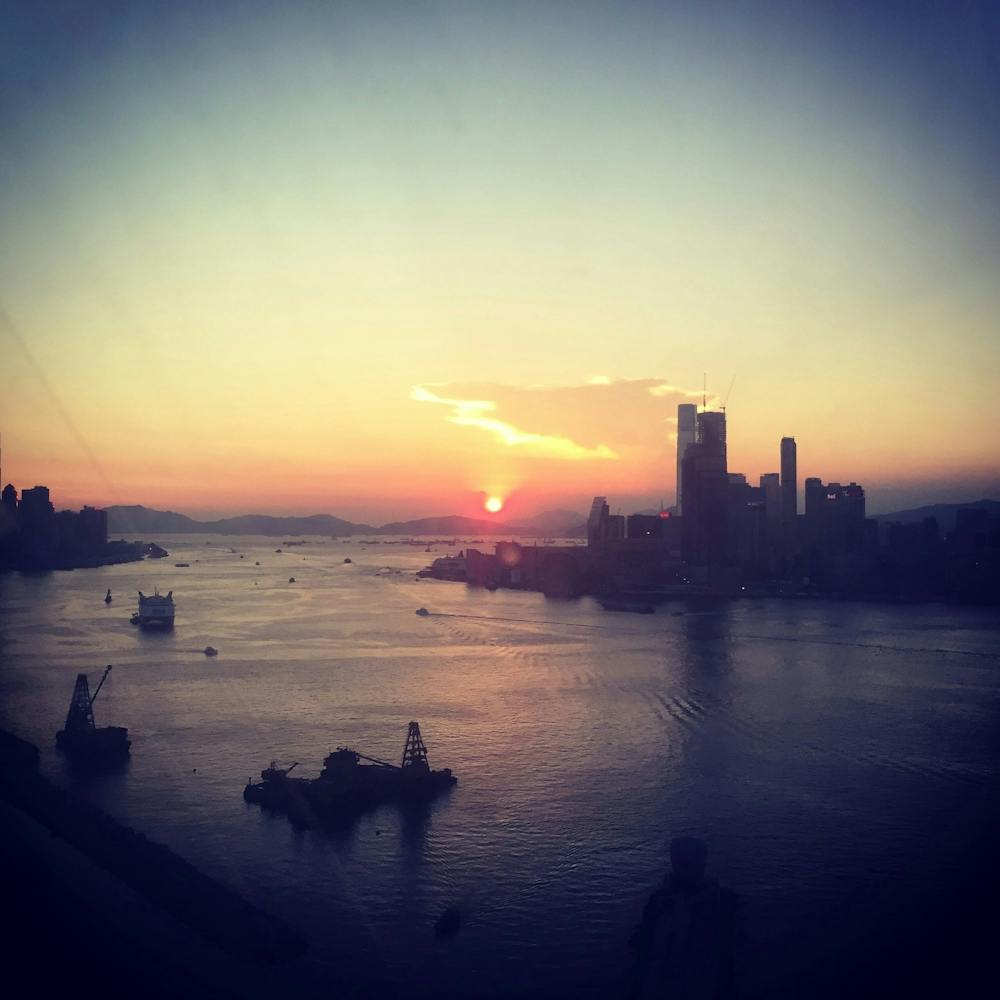Summer Evening, Victoria Harbour, Hong Kong