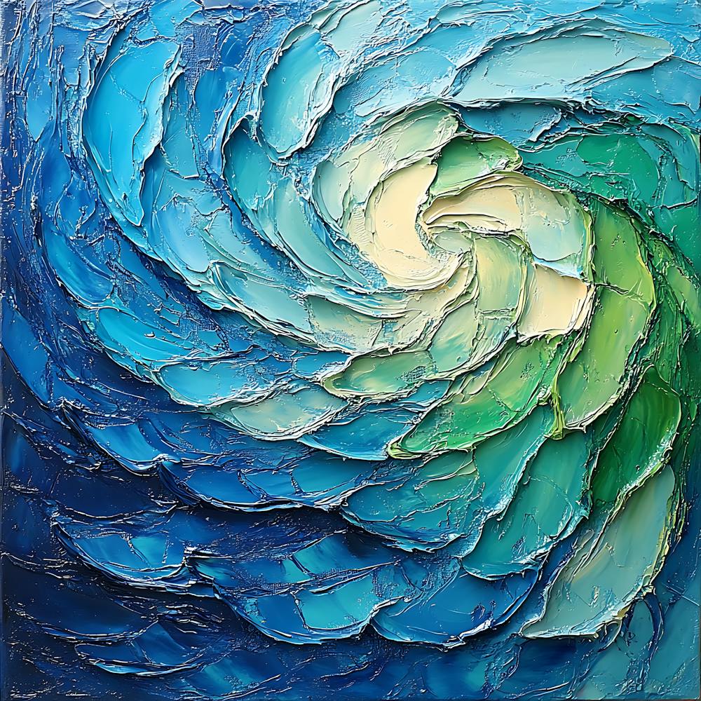 Blue And Green Swirl