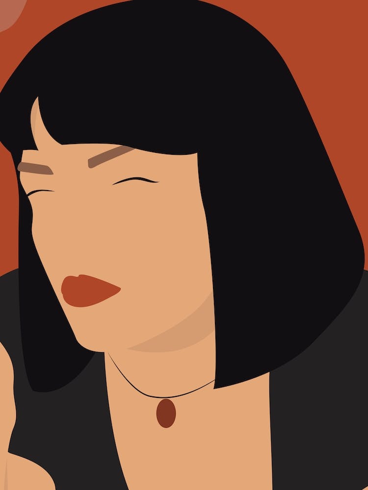 Pulp Fiction Mia Wallace Close Up