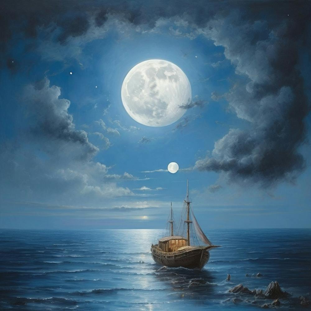 Moonlight On The Sea