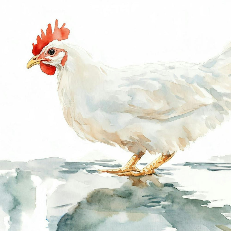 Peinture à l'aquarelle de Coq