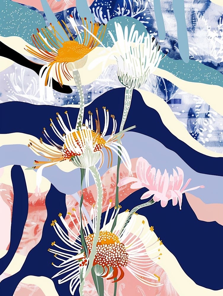 Colourful Flower Illustration Asters 1
