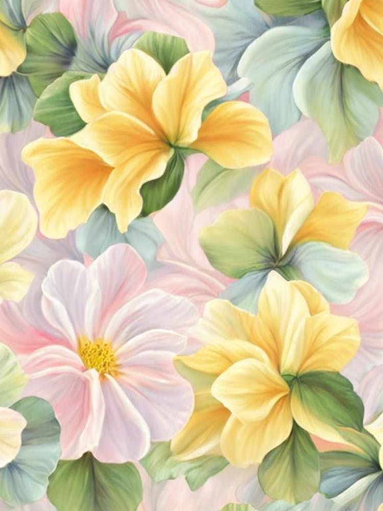 Morning Glory Pastel Floral 2 Flower