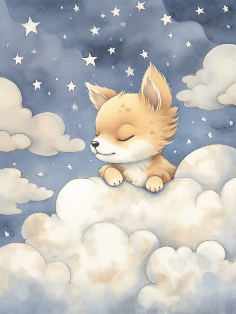 Sleeping Baby Wolf 4