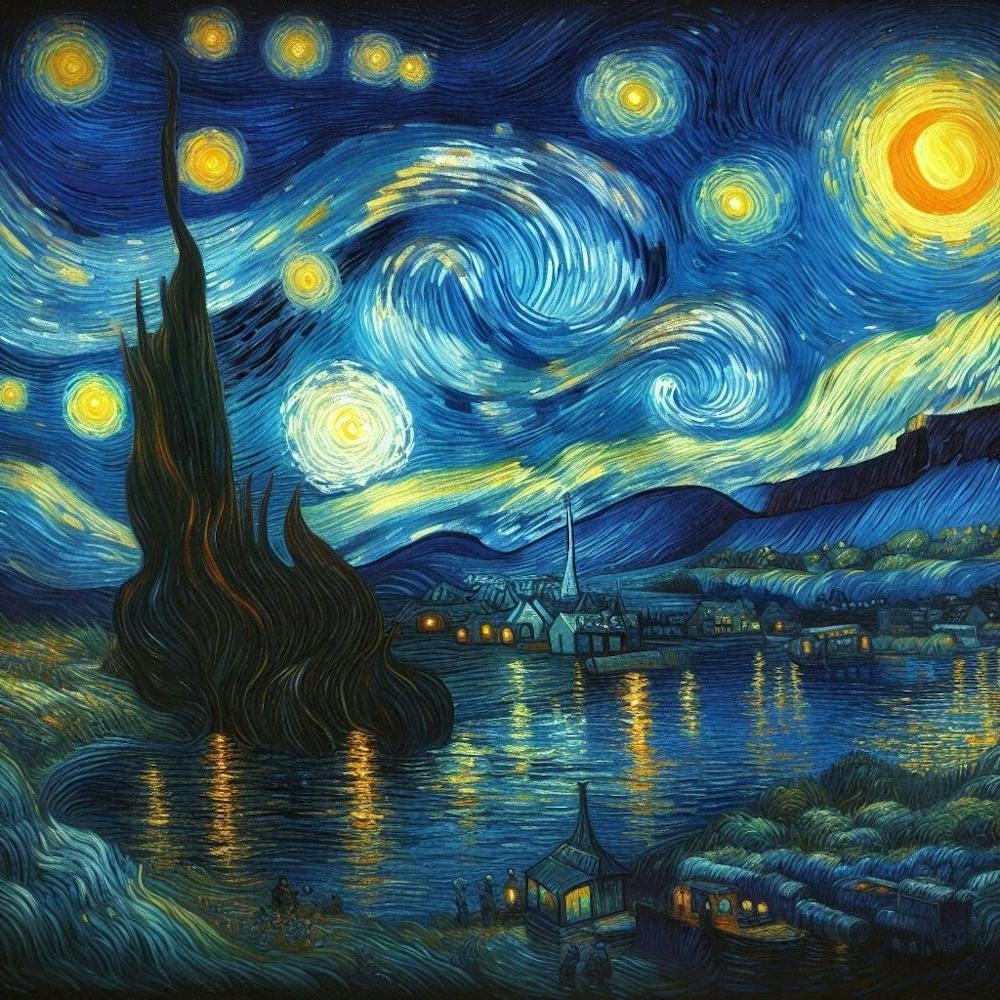 The Starry Night, Vincent Van Gogh