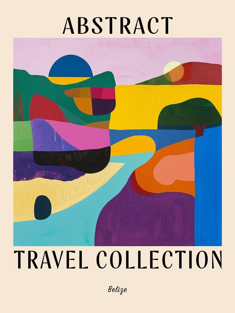 Abstract Travel Collection Poster Belize 1