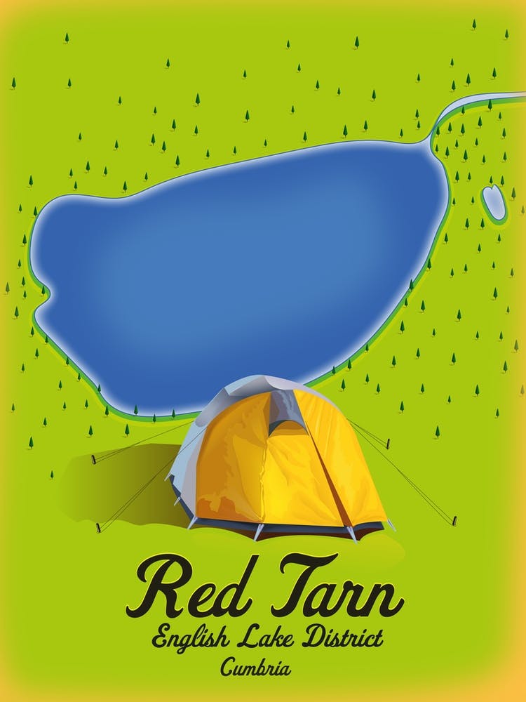 Red Tarn English Lake District map