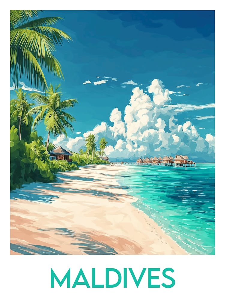 Affiche de voyage Maldives 2