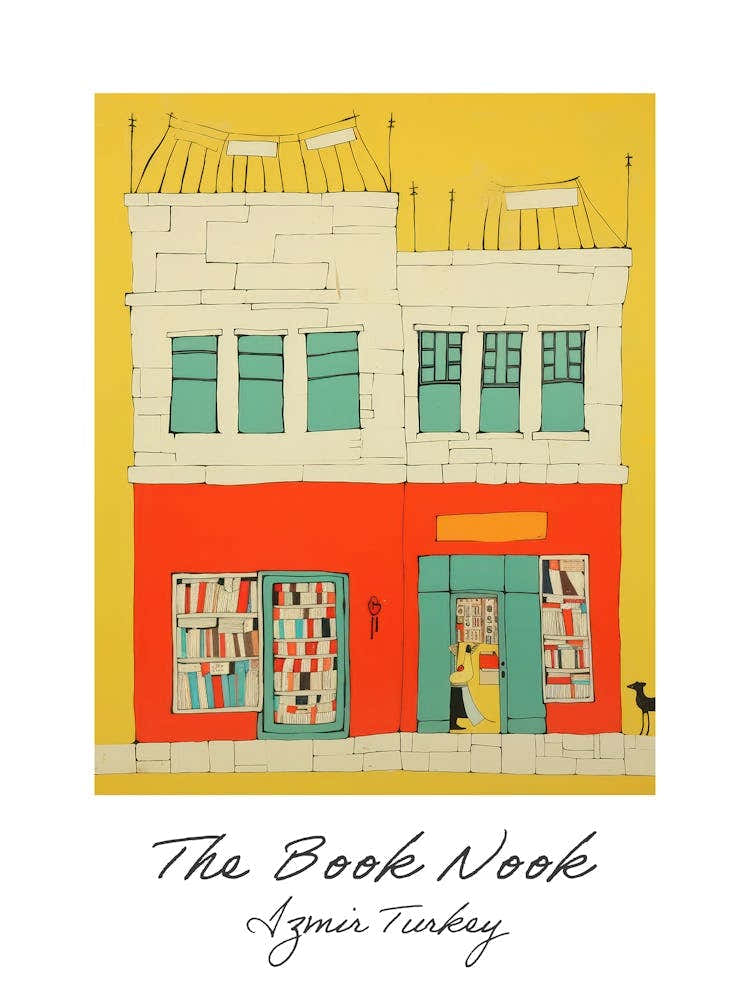 Izmir Turkey The Book Nook Pastel Colours 3 Poster