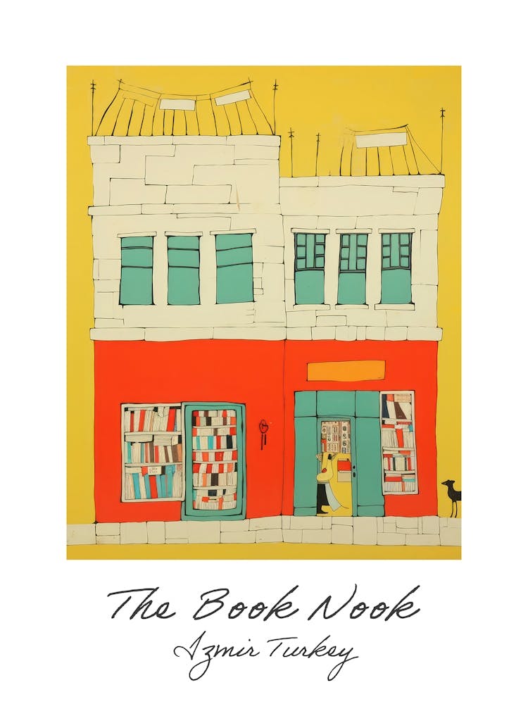 Izmir Turkey The Book Nook Pastel Colours 3 Poster
