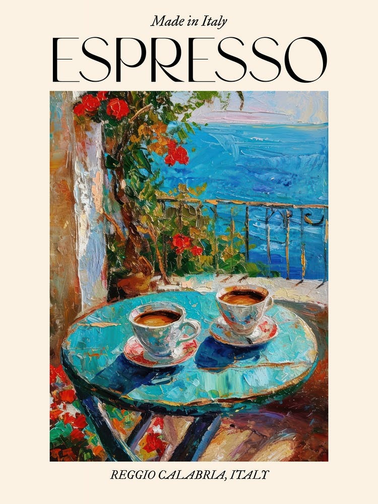 Reggio Calabria Espresso Hergestellt in Italien 4 Poster