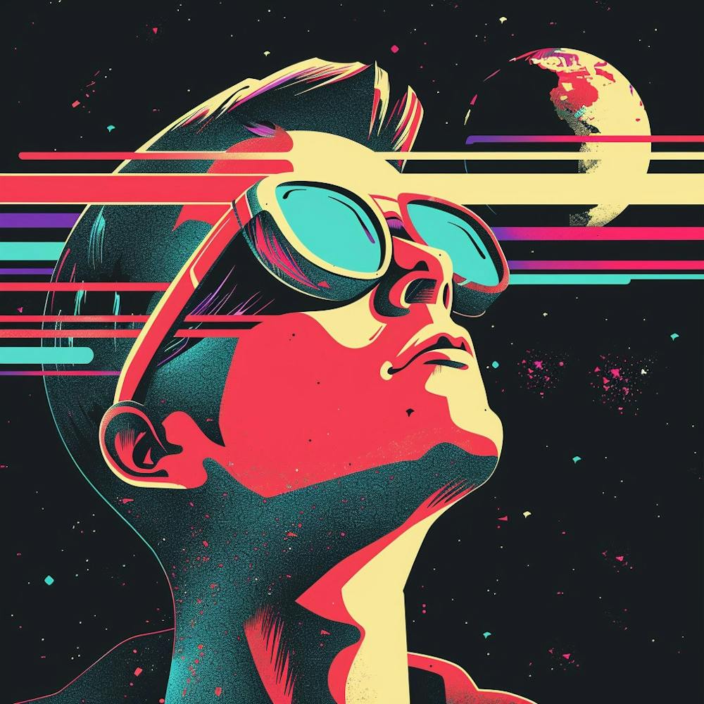 Space Man With Sunglasses