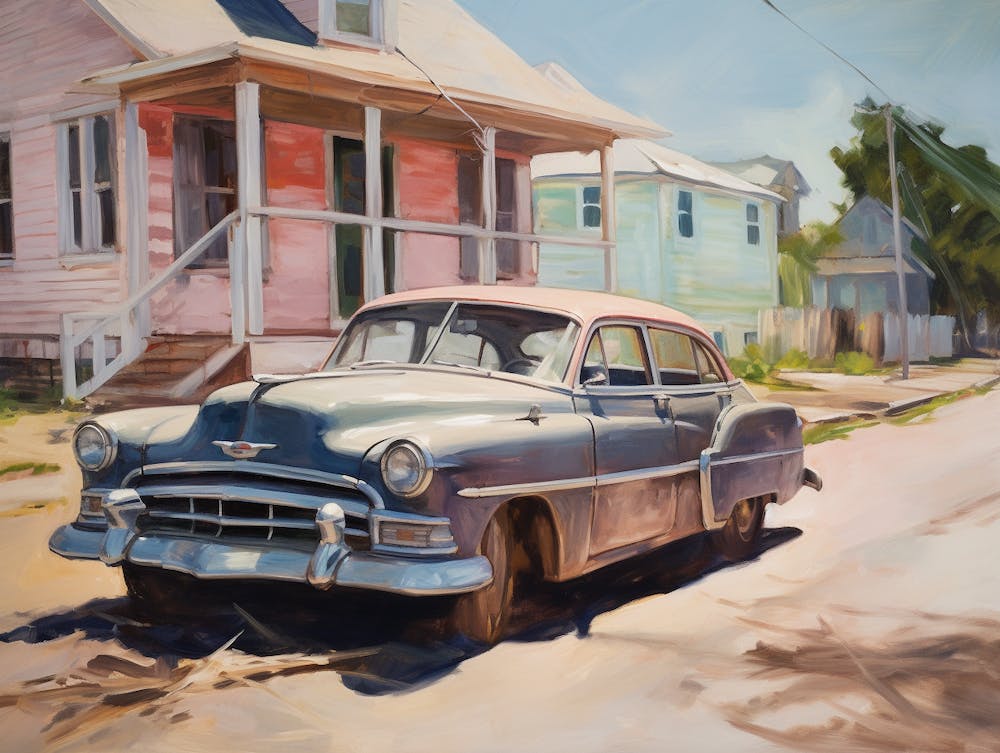 Old Car On The Street 1