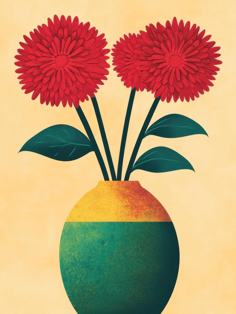 Red Roses In A Vase 2