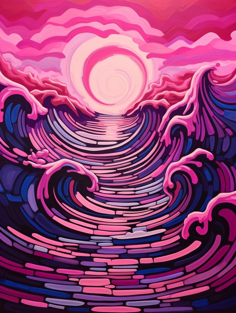 Waves Abstract Geometric Illustration 5