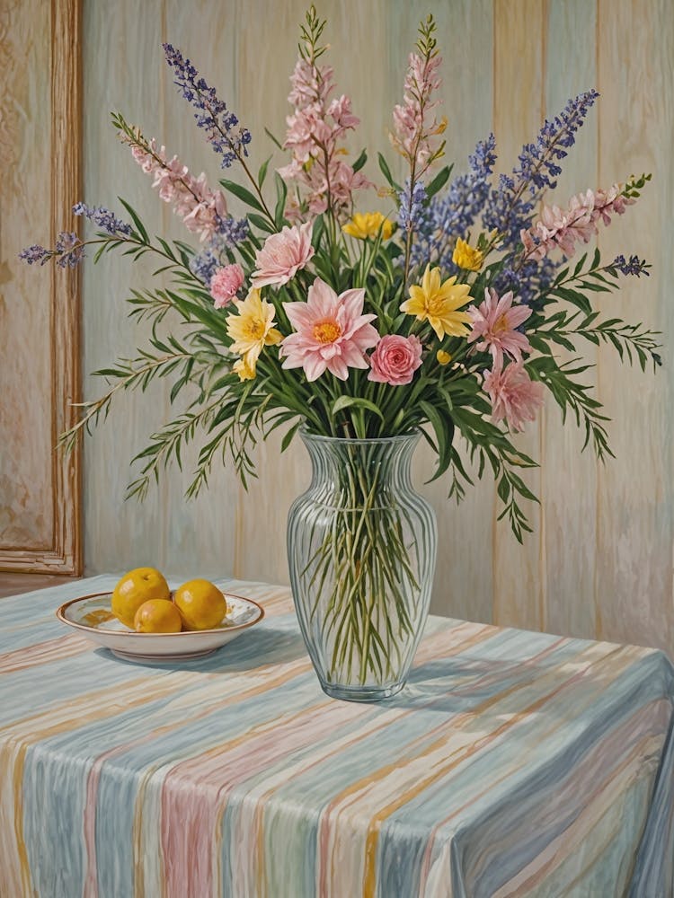 Vase Of Pastel Flowers