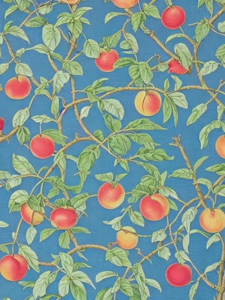 Nectarine tree Vintage Botanical