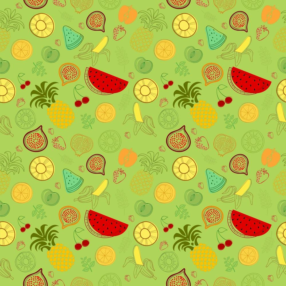 Seamless Pattern With Fruit Vector