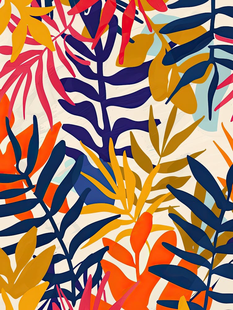 Ecstatic Leaves Matisse Style