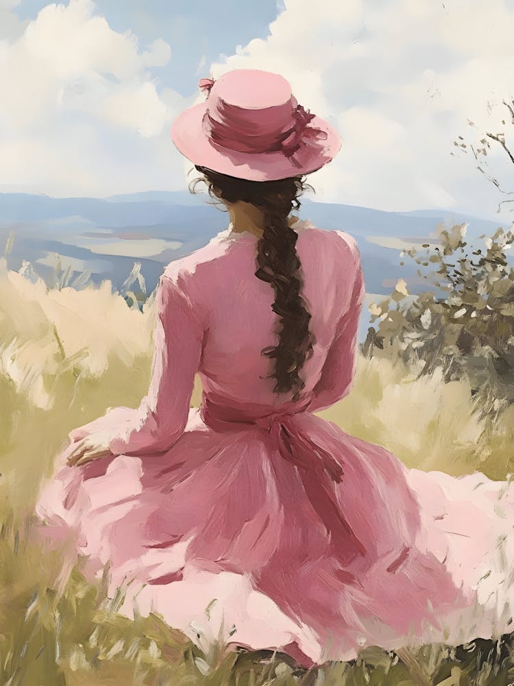 Girl In A Pink Dress 1