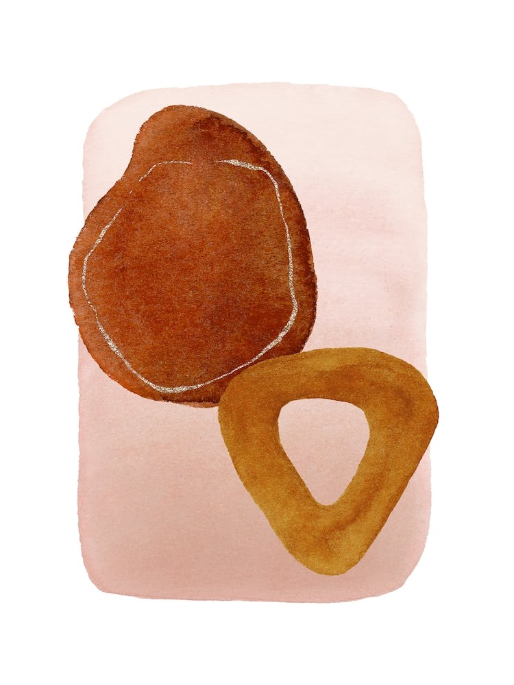 Formes à l'aquarelle en rouge 1