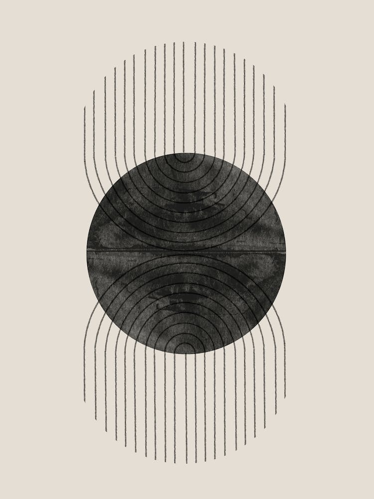 Black Moon Design Contemporary Simplicity Illustration