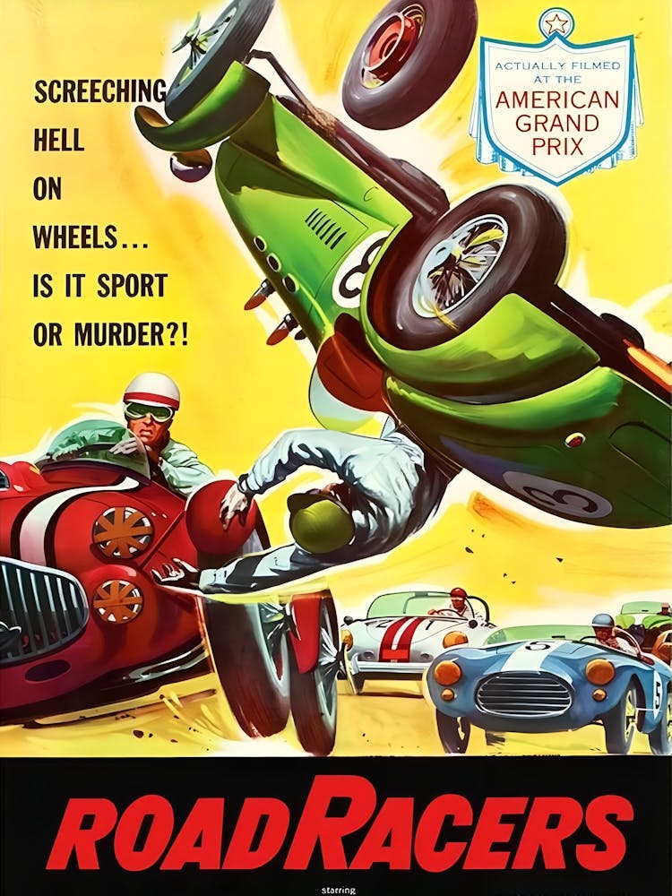 Straßenrennfahrer, Rennwagen, Filmposter