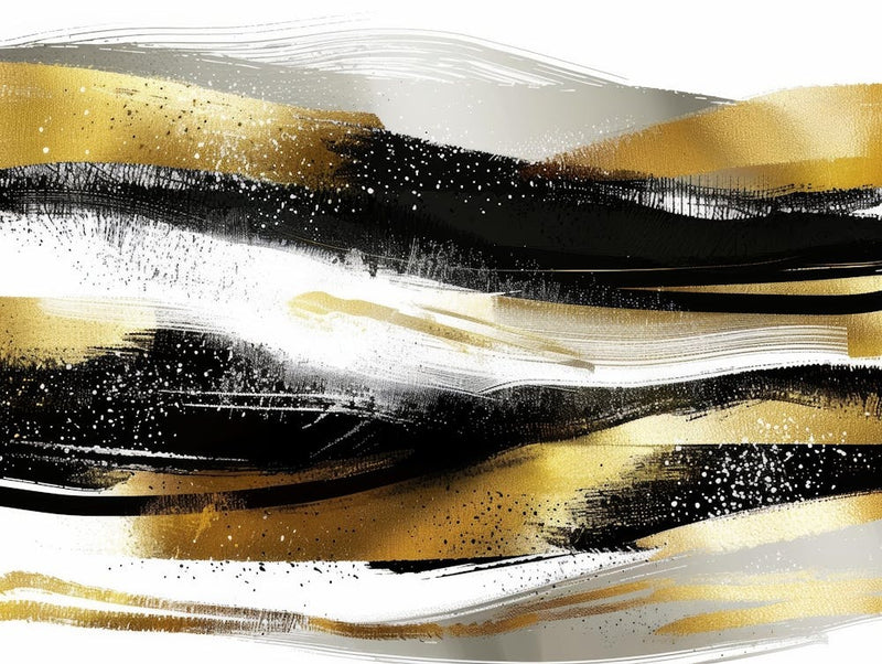 Gold And Black Canvas Print 68