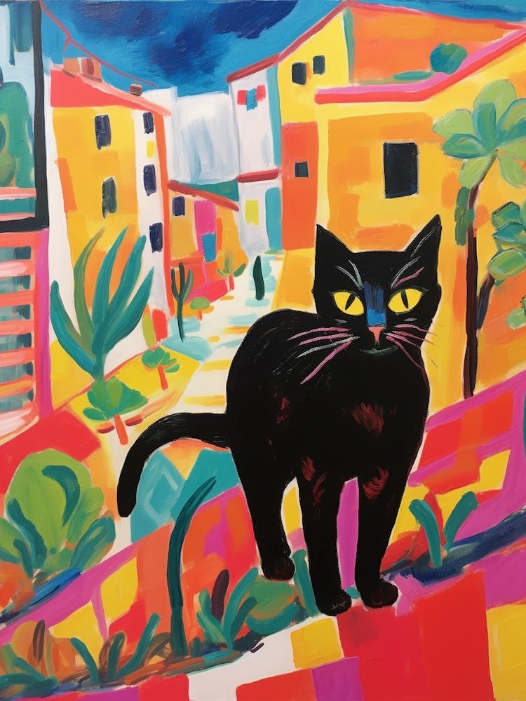 Painting Of A Cat In Alicante Spain 2