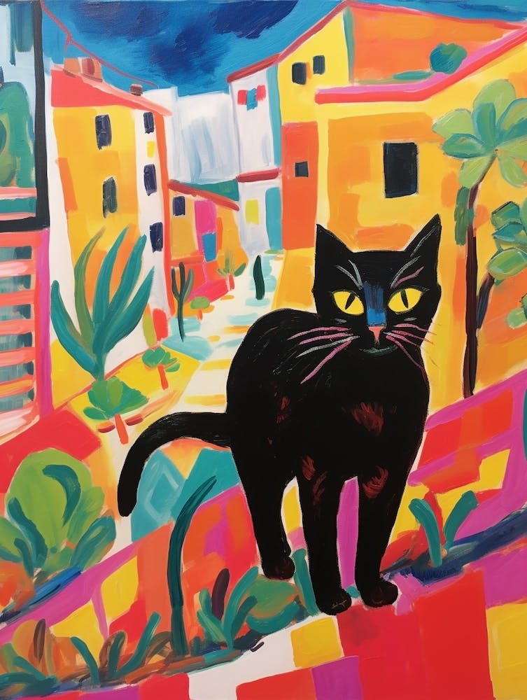 Painting Of A Cat In Alicante Spain 2