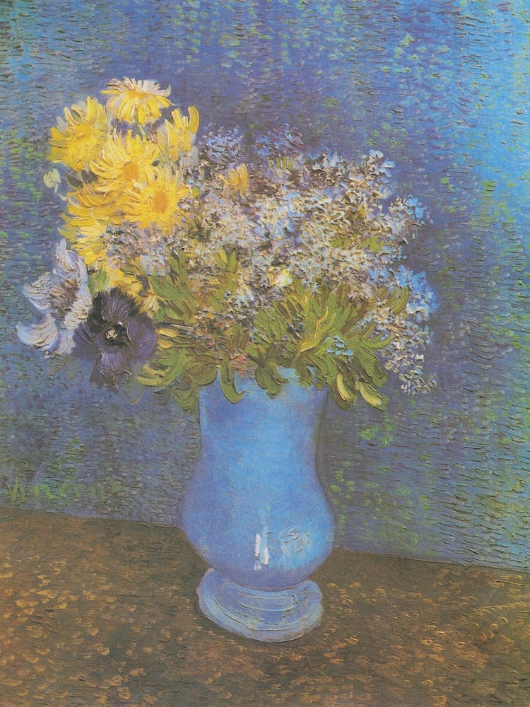 Vase With Lilacs And Anemones, Van Gogh