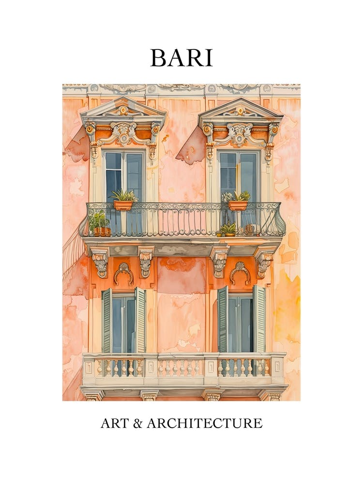 Bari Travel And Architecture Poster 3