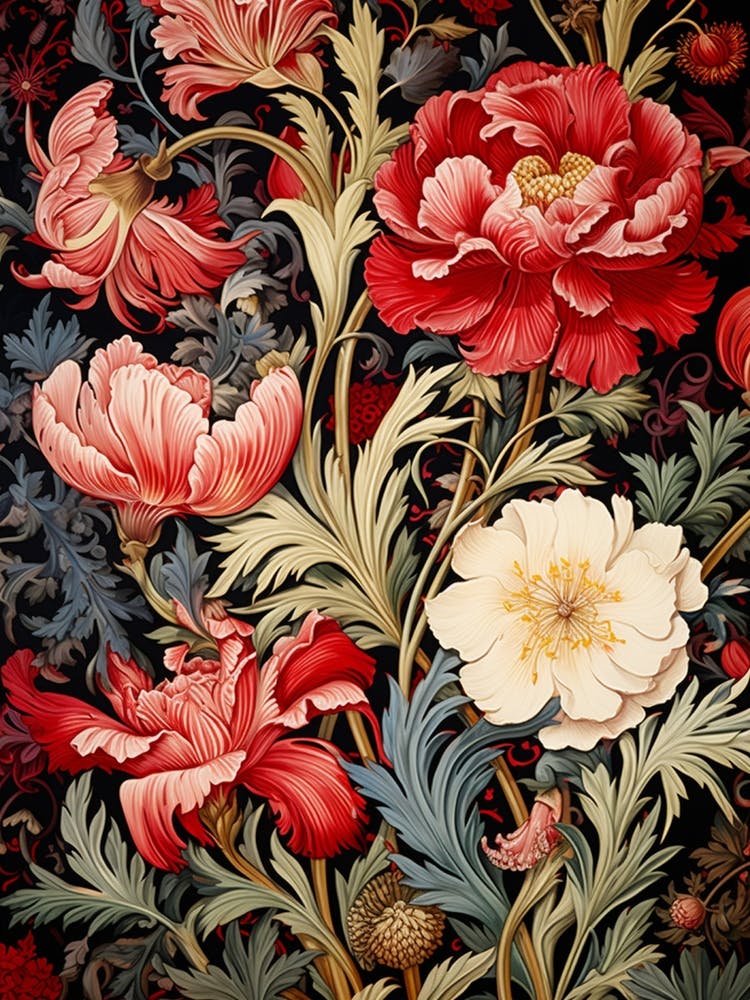 Red And White Flowers