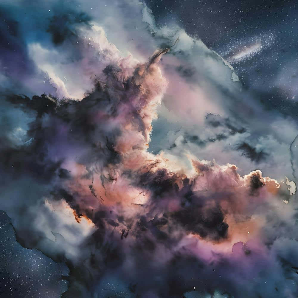 Colorful Watercolor Nebula