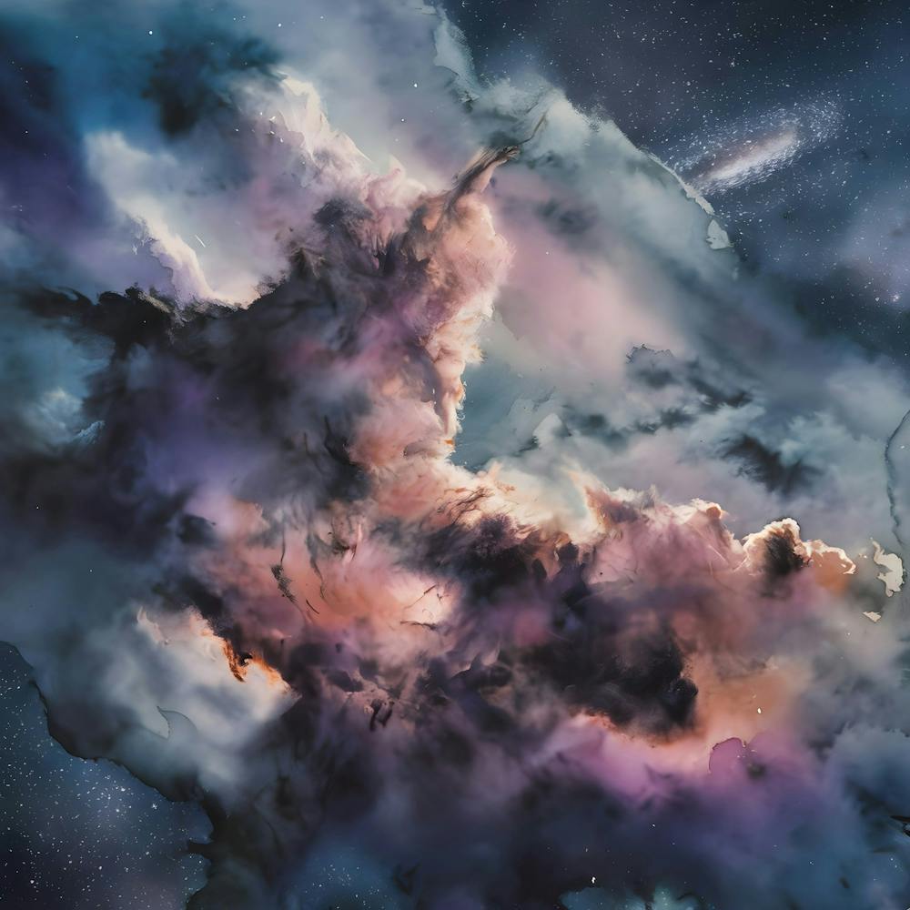 Colorful Watercolor Nebula